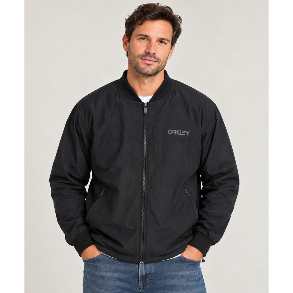 Oakley Men's Black Regular Fit Lightweight Bomber Jacket Size XL
